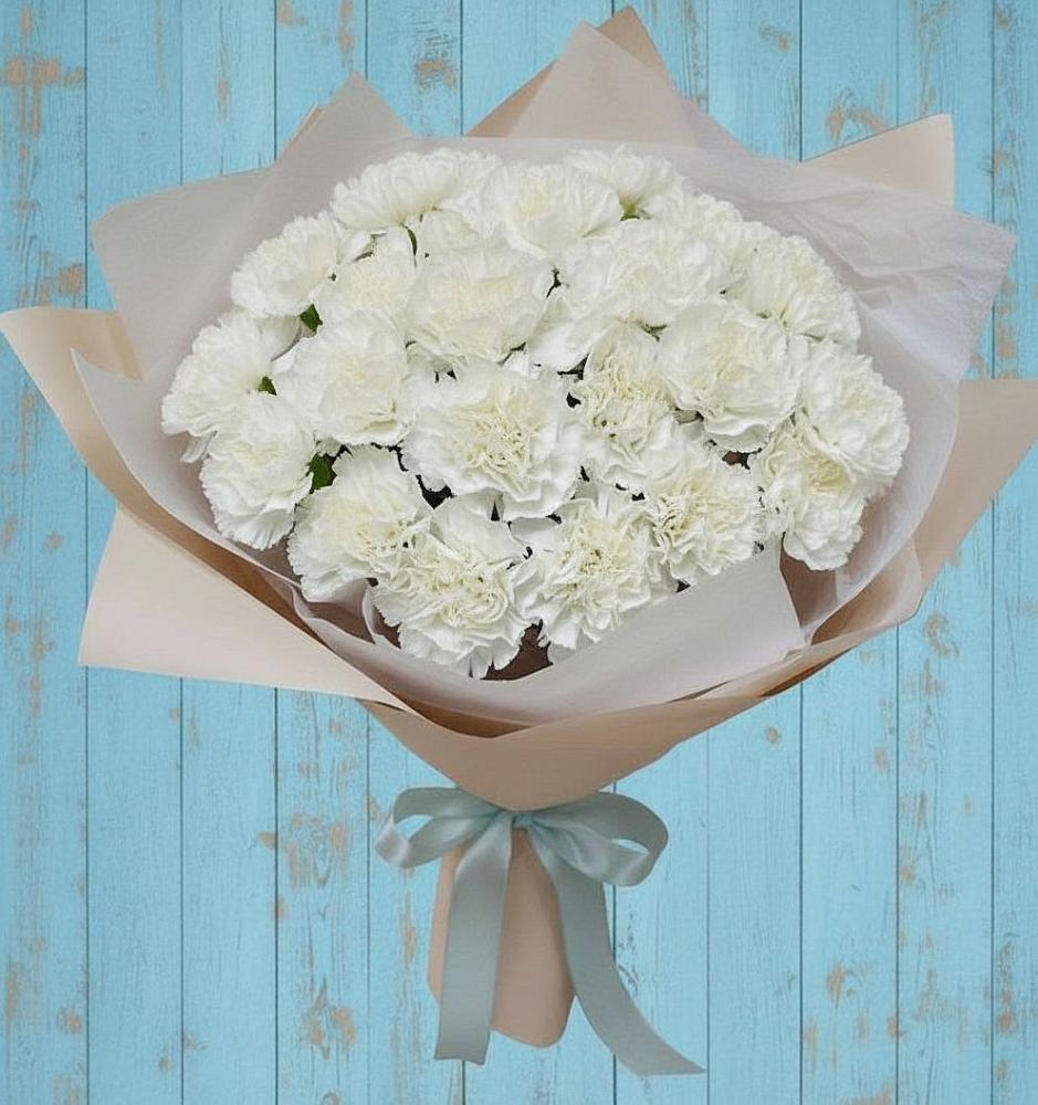 Букет цветов из: Гвоздики в Поселке имени Дзержинского