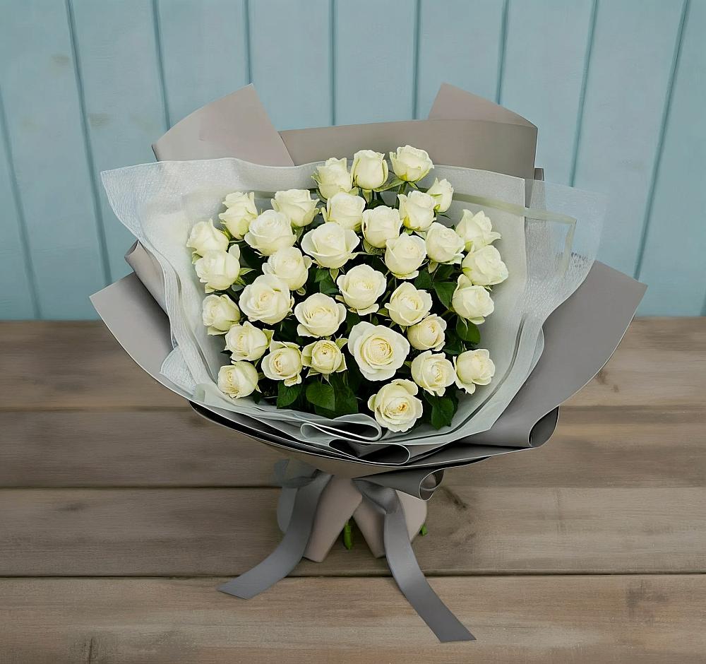 Букет Белоснежная нежность в Поселке имени Дзержинского