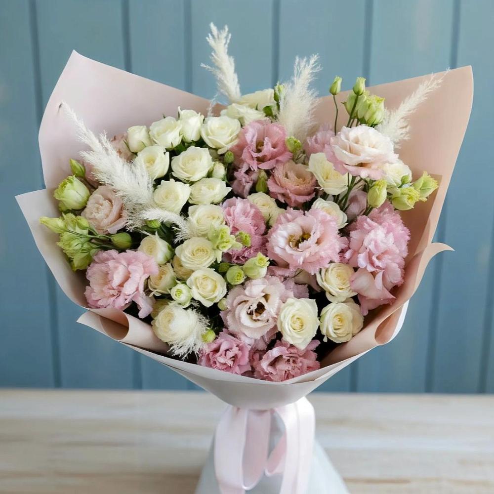 Букет цветов из: Альстромерии и Розы в Поселке имени Дзержинского