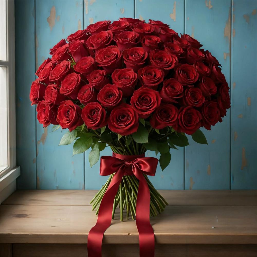 Букет Красные розы Блэк Меджик в Поселке имени Дзержинского