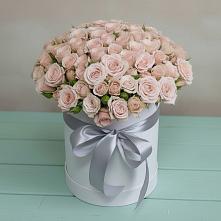 Цветочная композиция из Розы в шляпной коробке в Поселке имени Дзержинского