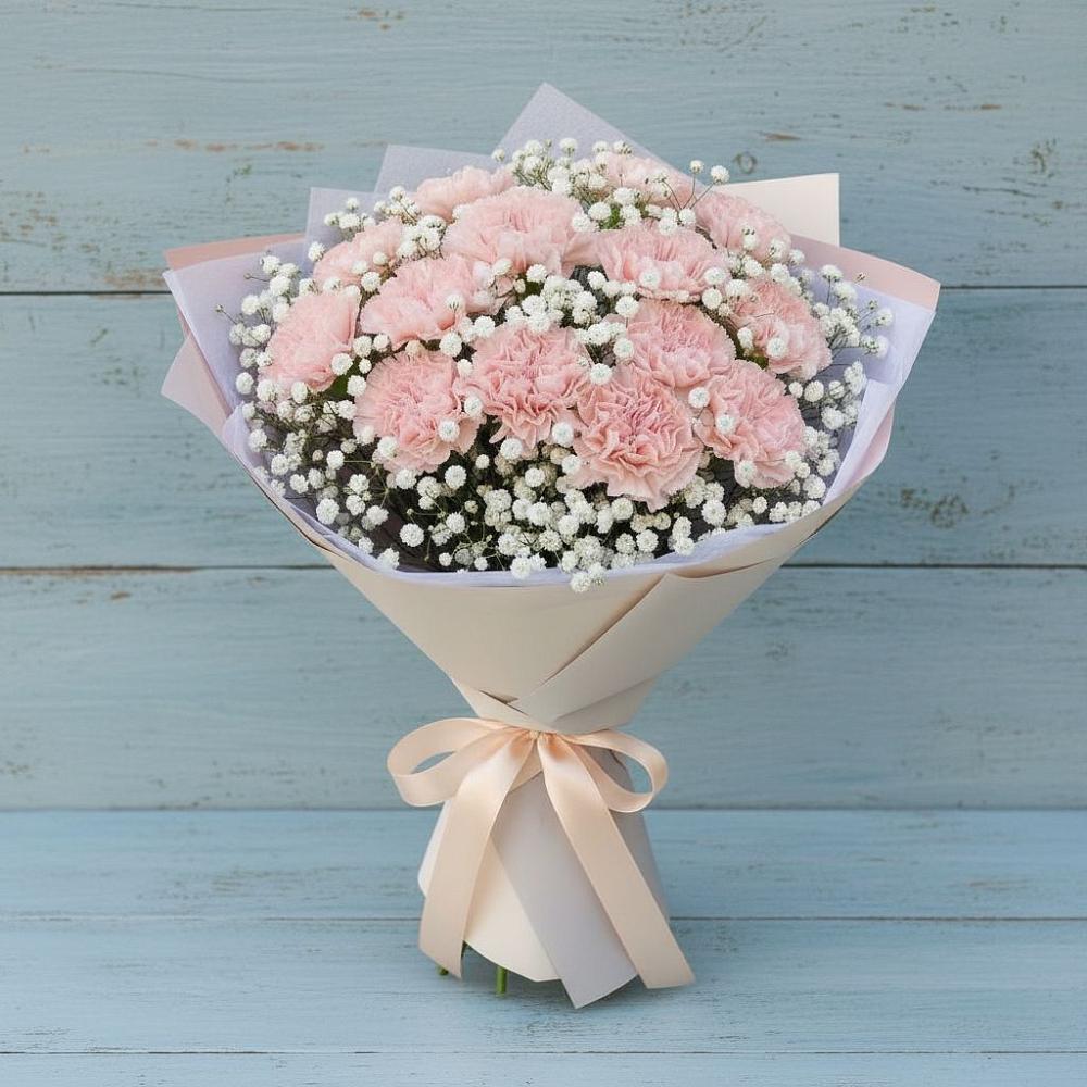 Букет цветов из: Гвоздики в Поселке имени Дзержинского