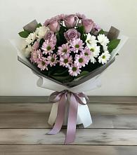 Букет цветов из:  Хризантемы и Розы #REPLACE_PRED# Поселке имени Дзержинского