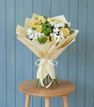 Букет цветов из:  Хризантемы и Розы #REPLACE_PRED# Поселке имени Дзержинского