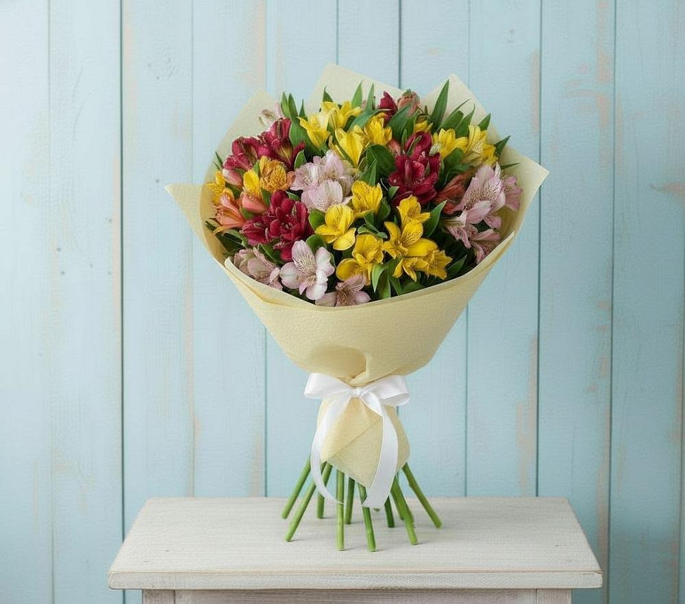 Букет цветов из: Альстромерии в Поселке имени Дзержинского