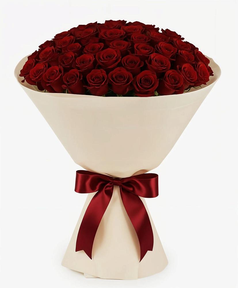 Букет 101 Бордовая роза Блэк Бакарра в Поселке имени Дзержинского