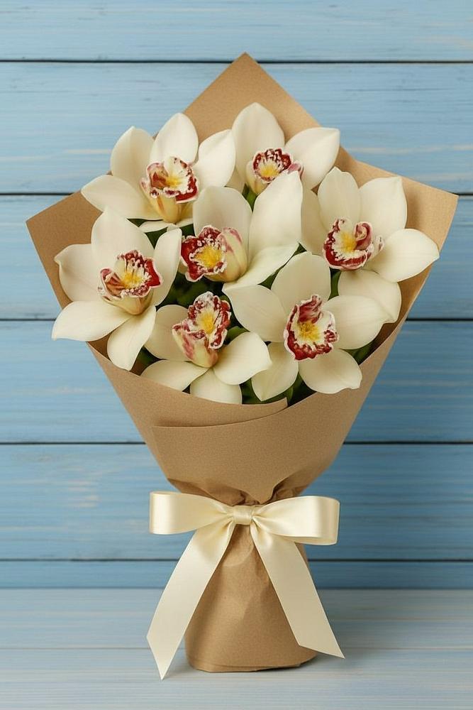 Букет цветов из: Орхидеи и Розы в Поселке имени Дзержинского