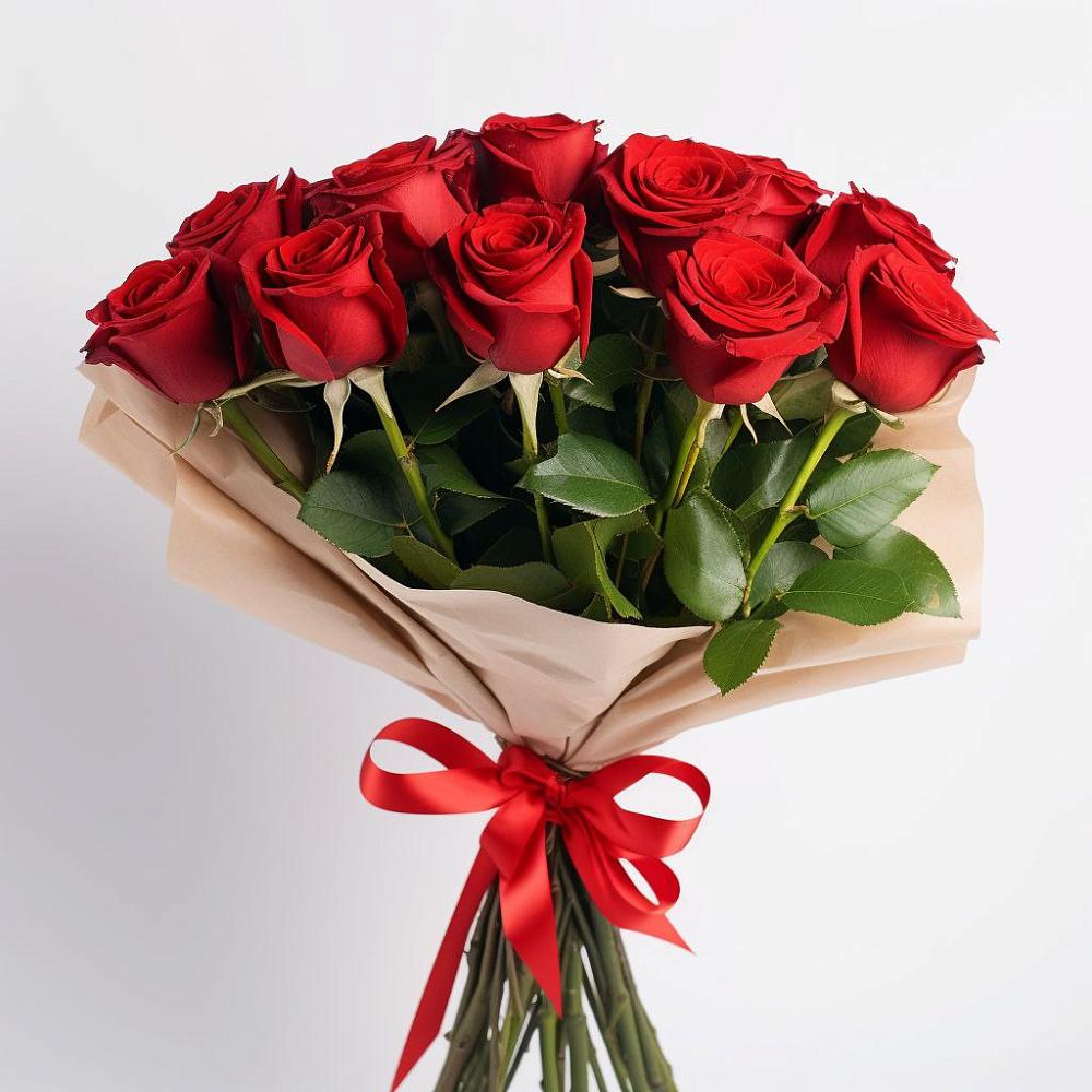 Букет 11 Красных роз Эдлесс Лав в Поселке имени Дзержинского